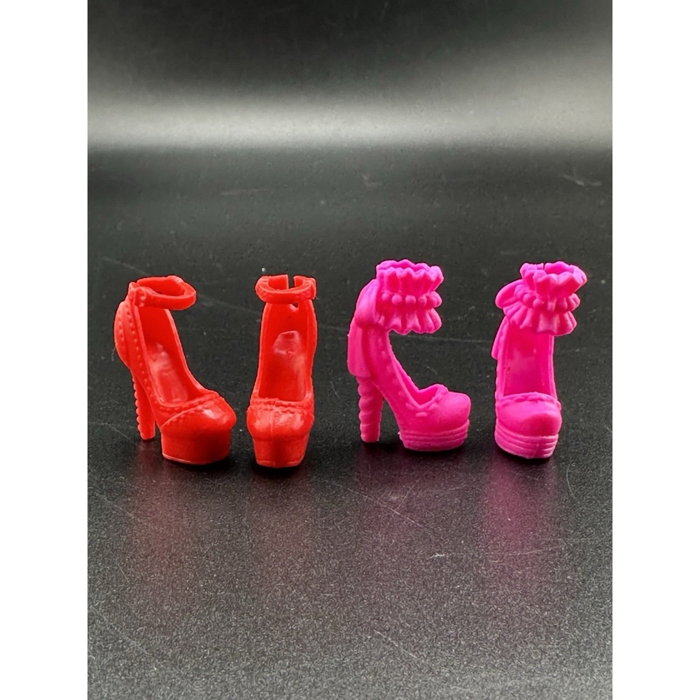 Mattel Barbie Doll Shoes‎ Heels Stilettos Pink Red fashionistas y2k Strappy